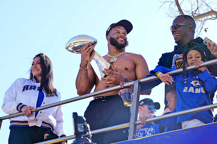 Donald’s on-field celebration spilled over into a week of champagne-soaked, shirtless moments.